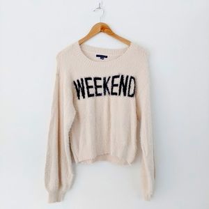 American Eagle Fuzzy ‘Weekend’ Sweater